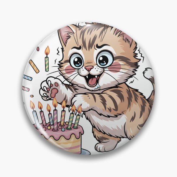 Item preview, chaotic cat birthday designed and sold by SeasonUnstable.