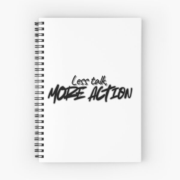 Item preview, Less Talk More Action Topographic Design – Motivational Quote Typography designed and sold by SalinahYahya.