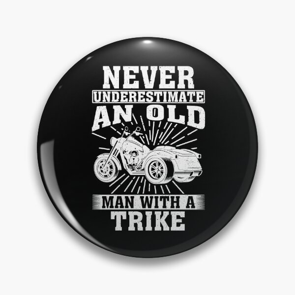 Item preview, Never Underestimate an Old Man With A Trike designed and sold by CosmoKitsch.