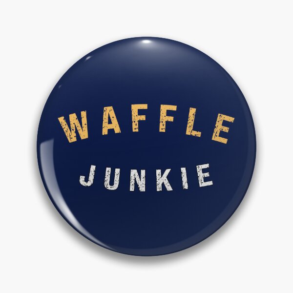Item preview, Waffle Junkie Funny Food Saying designed and sold by SharpThreadZ.