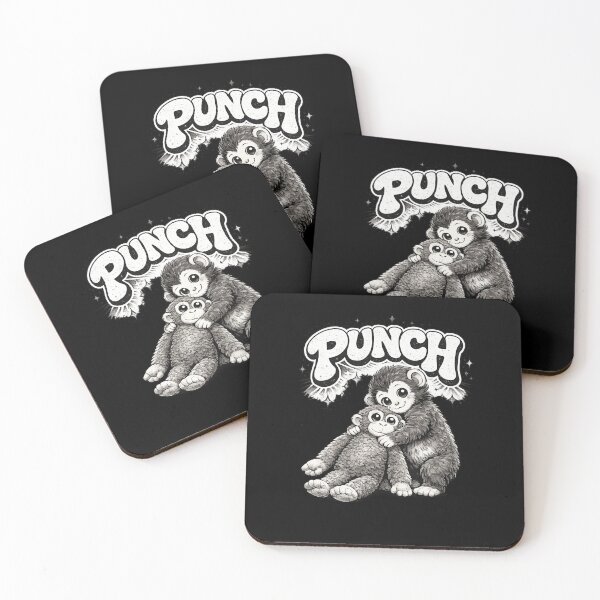 Item preview, Punch Cute Monkey Hugging Plush Toy Kawaii Baby designed and sold by MonkiFlipp.