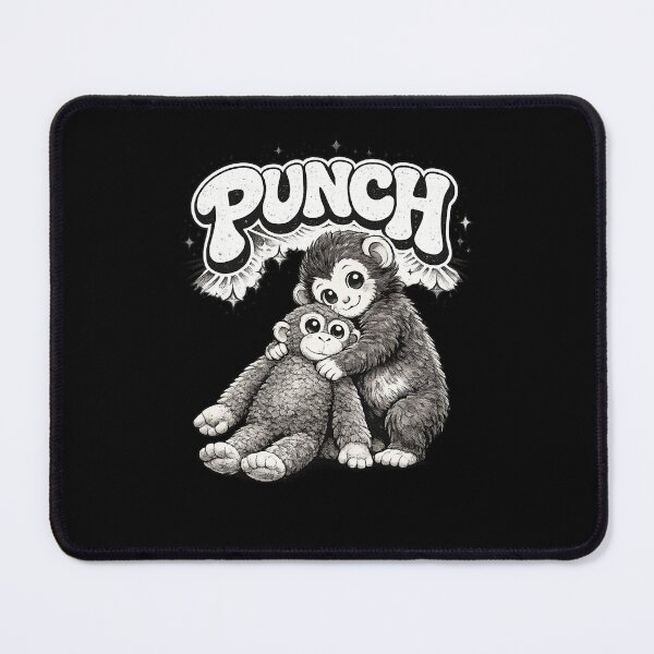 Item preview, Punch Cute Monkey Hugging Plush Toy Kawaii Baby designed and sold by MonkiFlipp.