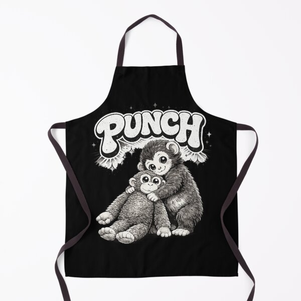 Item preview, Punch Cute Monkey Hugging Plush Toy Kawaii Baby designed and sold by MonkiFlipp.