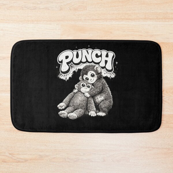 Item preview, Punch Cute Monkey Hugging Plush Toy Kawaii Baby designed and sold by MonkiFlipp.
