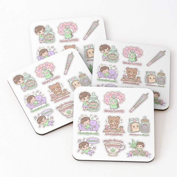 Item preview, The Kawaii Stoner Slang Sticker Sheet designed and sold by elglotonmusical.