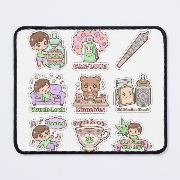 Item preview, The Kawaii Stoner Slang Sticker Sheet designed and sold by elglotonmusical.