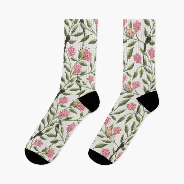 Item preview, Birds and Pentas: Floral and Botanical Harmony designed and sold by Nekogobido.