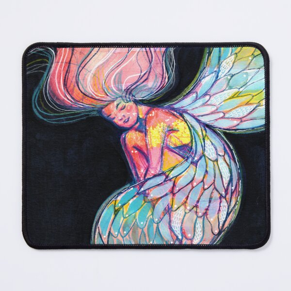 Item preview, Fairy Slumber - Neon Watercolor on Black Background designed and sold by Kerravan.