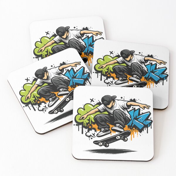 Item preview, Urban Skater Mid-Air Kickflip designed and sold by HubiUrbanStudio.