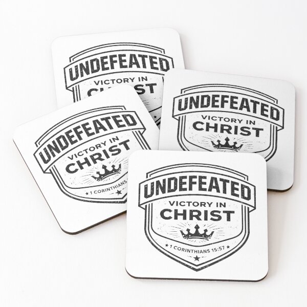 Item preview, Undefeated Victory in Christ – 1 Corinthians 15:57 Christian Statement designed and sold by astersgraphics.