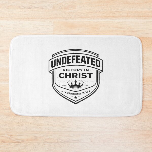 Item preview, Undefeated Victory in Christ – 1 Corinthians 15:57 Christian Statement designed and sold by astersgraphics.