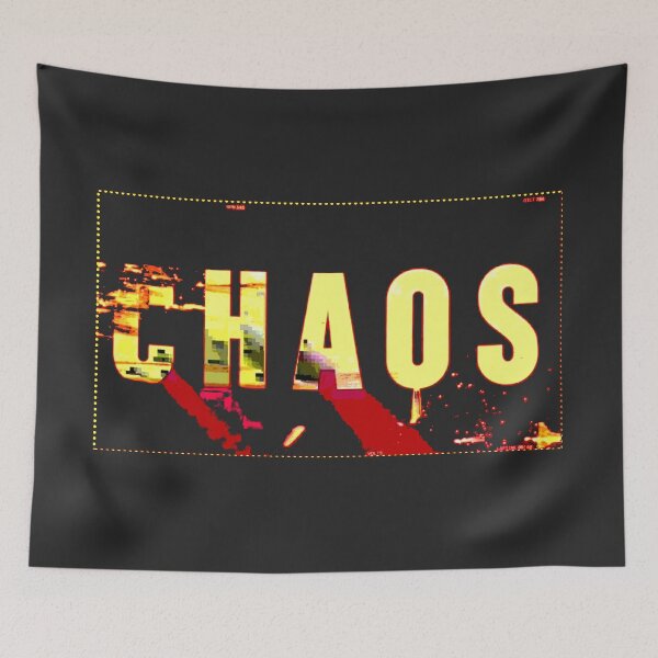 Item preview, Chaos High-Contrast Distorted Glitch Art Typographic Graphic designed and sold by Terry Bain.