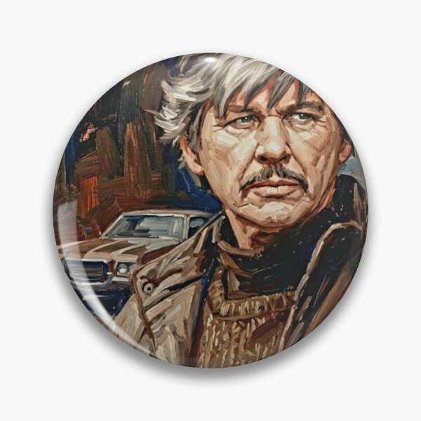Item preview, The Urban Vigilante: Charles Bronson Grit & Iron Impasto Portrait designed and sold by Art's Diner.