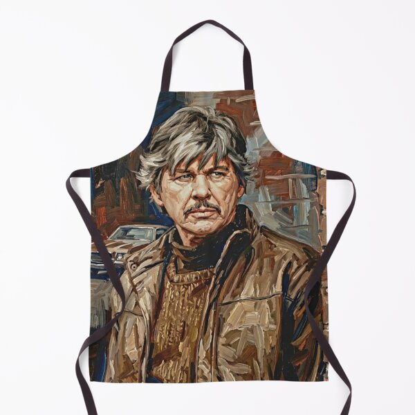 Item preview, The Urban Vigilante: Charles Bronson Grit & Iron Impasto Portrait designed and sold by Art's Diner.