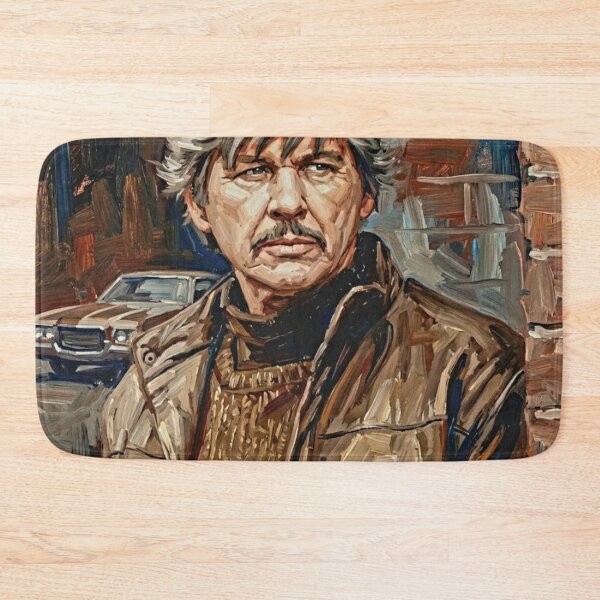 Item preview, The Urban Vigilante: Charles Bronson Grit & Iron Impasto Portrait designed and sold by Art's Diner.