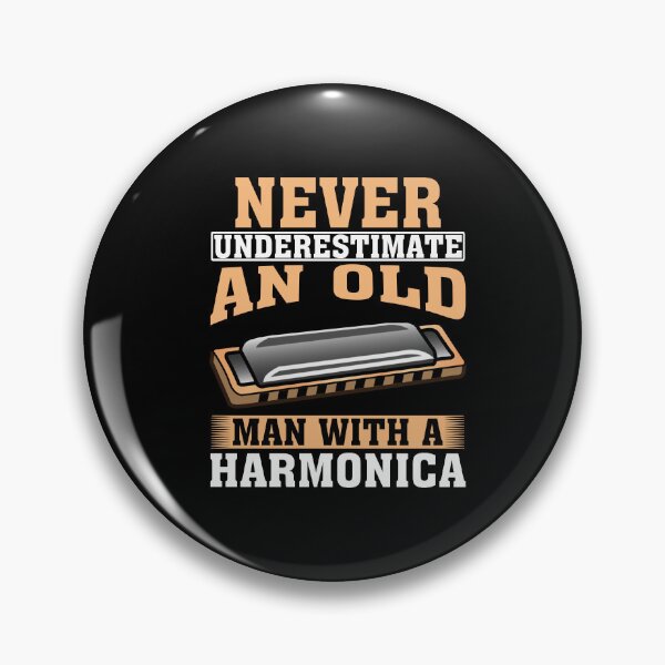 Item preview, Never Underestimate an Old Man with A Harmonica designed and sold by CosmoKitsch.