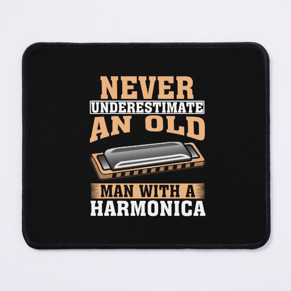 Item preview, Never Underestimate an Old Man with A Harmonica designed and sold by CosmoKitsch.