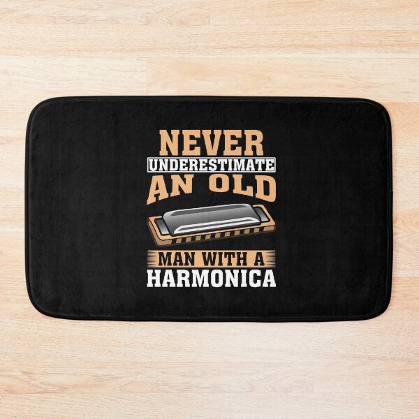 Item preview, Never Underestimate an Old Man with A Harmonica designed and sold by CosmoKitsch.