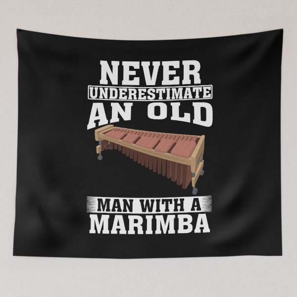 Item preview, Never Underestimate an Old Man with A Marimba designed and sold by CosmoKitsch.
