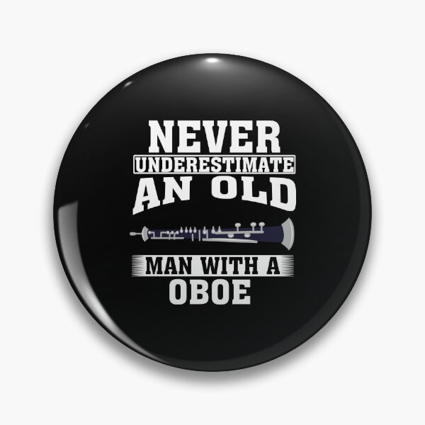 Item preview, Never Underestimate an Old Man with A Oboe designed and sold by CosmoKitsch.
