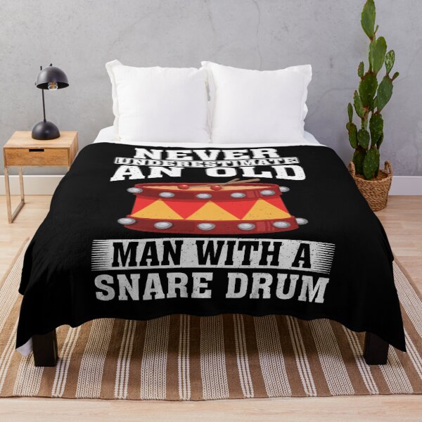 Item preview, Never Underestimate an Old Man with A Snare drum designed and sold by CosmoKitsch.