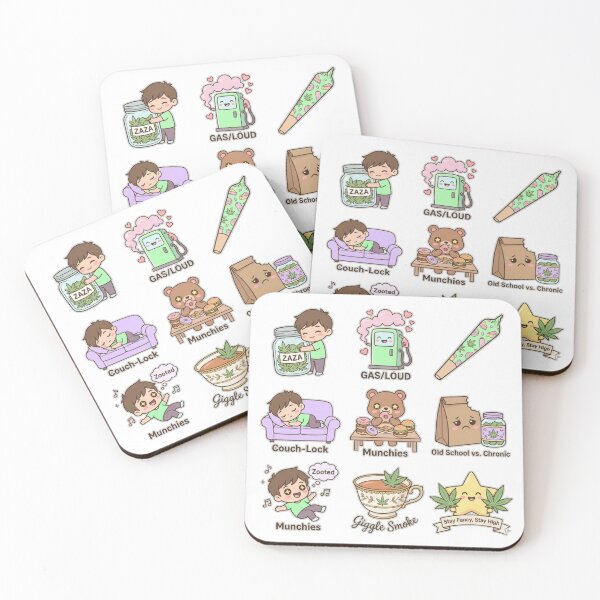 Item preview, The Kawaii Stoner 4:20 Sticker Sheet designed and sold by elglotonmusical.