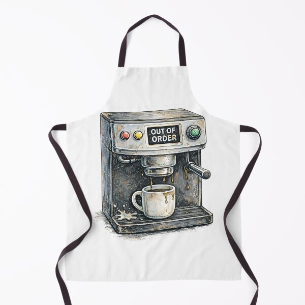 Item preview, Coffee Machine – Out of Order Sticker Illustration designed and sold by Felixuss.