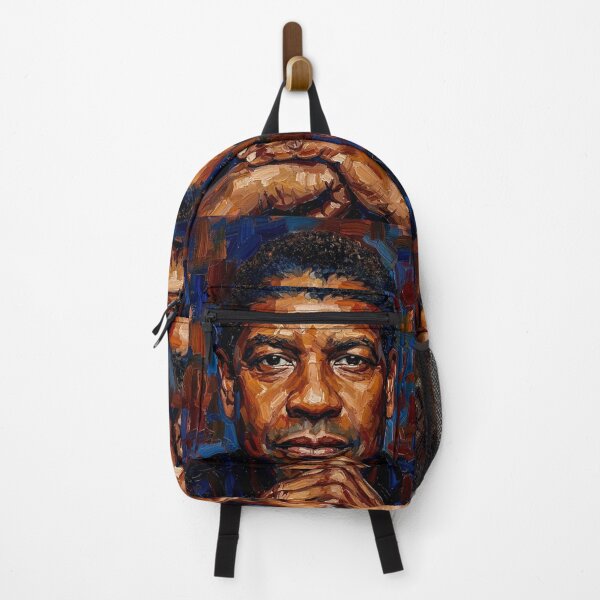 Item preview, The Master of Craft: Denzel Washington Earth-Tone Impasto Portrait designed and sold by Art's Diner.