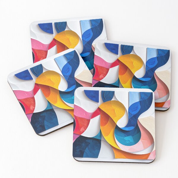 Item preview, Layered Paper Waves – Modern Abstract Geometry designed and sold by NizuCaCi.