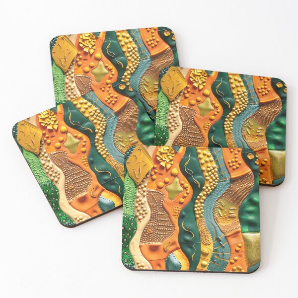 Item preview, Exotic Orange, Yellow And Green Abstract Flowing Designs designed and sold by DEC02.