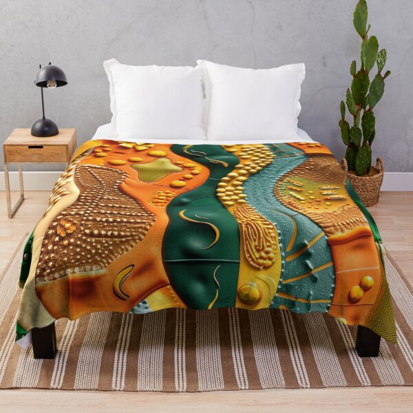 Item preview, Exotic Orange, Yellow And Green Abstract Flowing Designs designed and sold by DEC02.