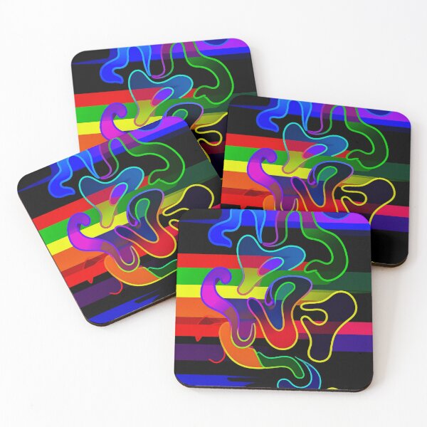 Item preview, Neon Flow Shapes – Bold Abstract Color Art designed and sold by NizuCaCi.