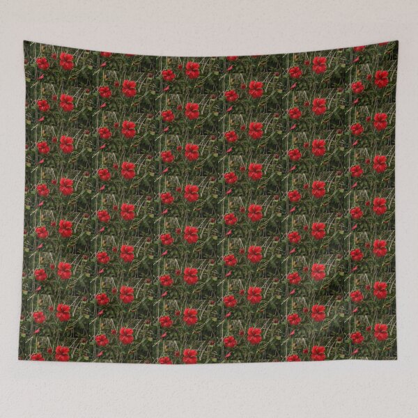 Item preview, Chaotic Disarray of Red Hibiscus Flowers designed and sold by Georgia Mizuleva.