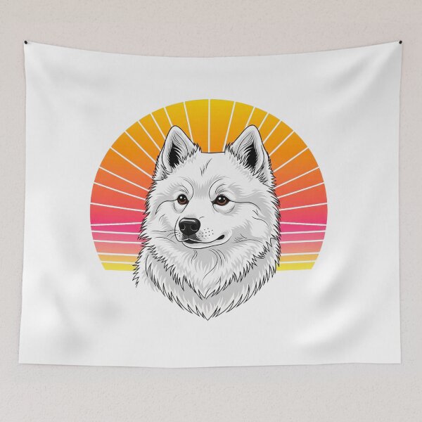 Item preview, Retro Sunset Eskie Dog designed and sold by Pollock.
