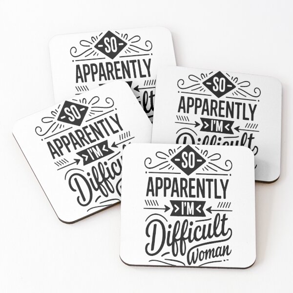 Item preview, Apparently I’m a Difficult Woman – Bold Feminist Typography designed and sold by ArcticFoxStudio.