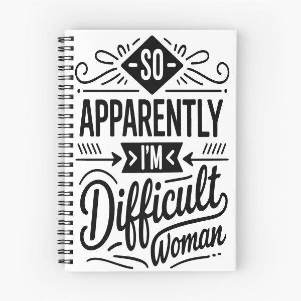 Item preview, Apparently I’m a Difficult Woman – Bold Feminist Typography designed and sold by ArcticFoxStudio.