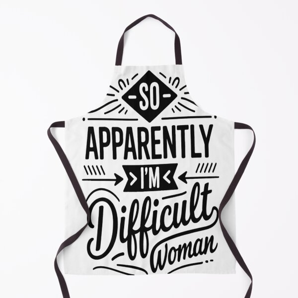 Item preview, Apparently I’m a Difficult Woman – Bold Feminist Typography designed and sold by ArcticFoxStudio.