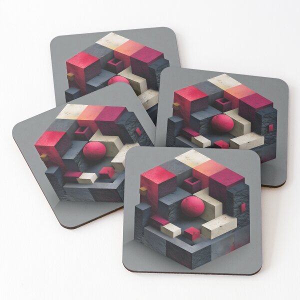 Item preview, Magenta Geometric Core Composition designed and sold by LuminousFoundry.