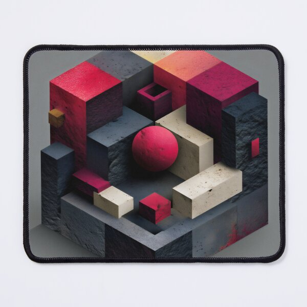 Item preview, Magenta Geometric Core Composition designed and sold by LuminousFoundry.