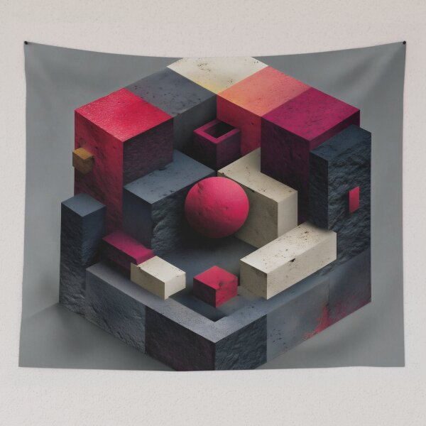 Item preview, Magenta Geometric Core Composition designed and sold by LuminousFoundry.