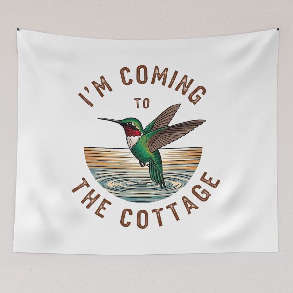 Item preview, Vintage Hummingbird Cottage Escape designed and sold by Pollock.