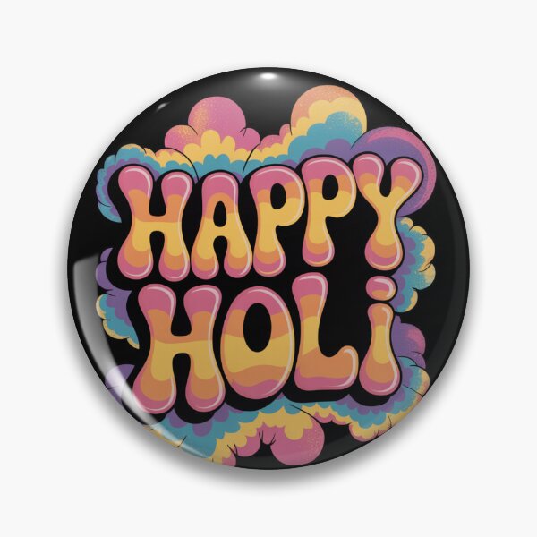 Item preview, Happy Holi Shirt | Retro Groovy Striped Bubble Letter Color Cloud Festival of Colors Spring Celebration Tee designed and sold by DarylWelsh2024.