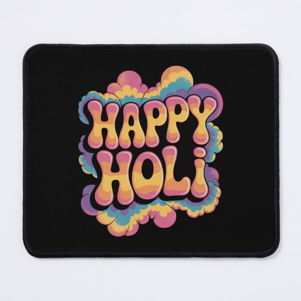 Item preview, Happy Holi Shirt | Retro Groovy Striped Bubble Letter Color Cloud Festival of Colors Spring Celebration Tee designed and sold by DarylWelsh2024.