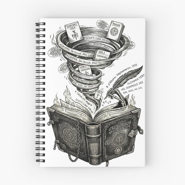 Item preview, The Reference Witch's Grimoire - Magical Library Spellbook Art designed and sold by The Arcane Archives.