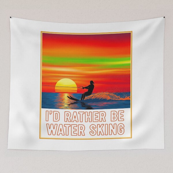 Item preview, Water Skiing Sunset Vintage Design designed and sold by Pollock.