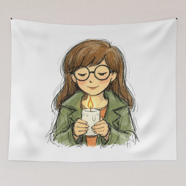Item preview, DARIA MORGENDORFFER WITH LIT CANDLE designed and sold by LIS AND MELIVERSO.