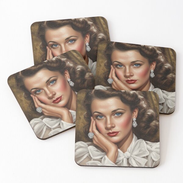 Item preview, The Scarlett Muse: Vivien Leigh Classic Glamour Impasto Portrait designed and sold by Art's Diner.