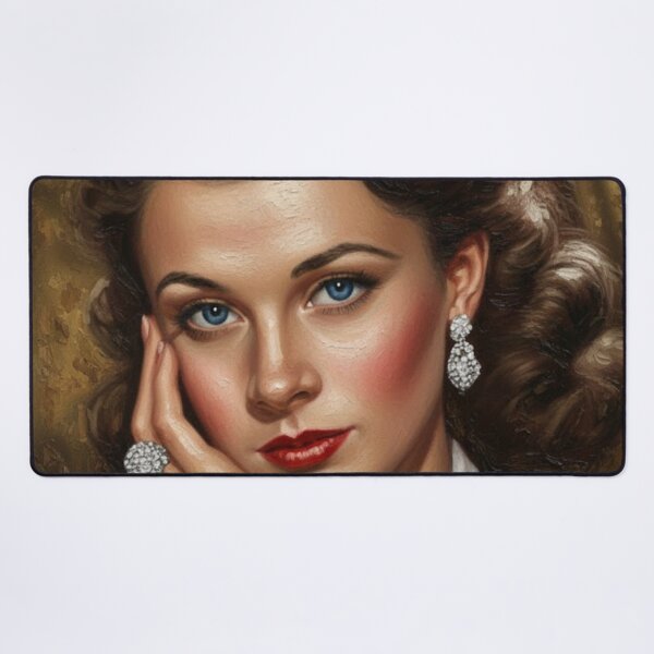 Item preview, The Scarlett Muse: Vivien Leigh Classic Glamour Impasto Portrait designed and sold by Art's Diner.