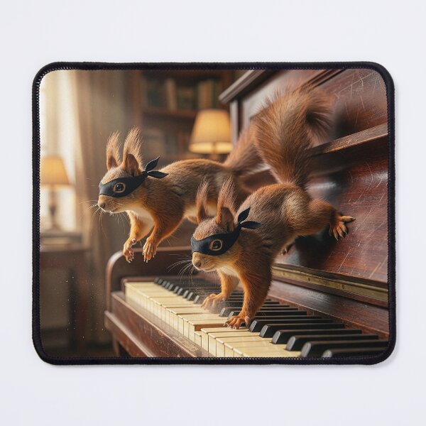 Item preview, Red Squirrel Bandits Play Piano designed and sold by Tridentulus.
