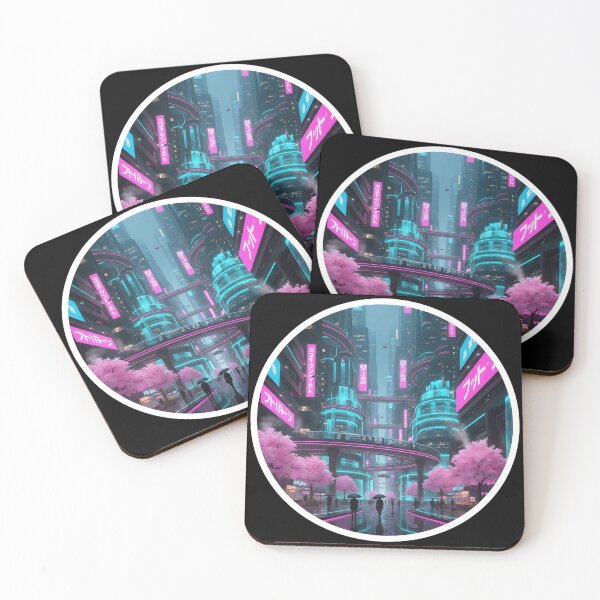 Item preview, Cyberpunk City: Cherry Blossom Rain. designed and sold by VirtualRealPicture.
